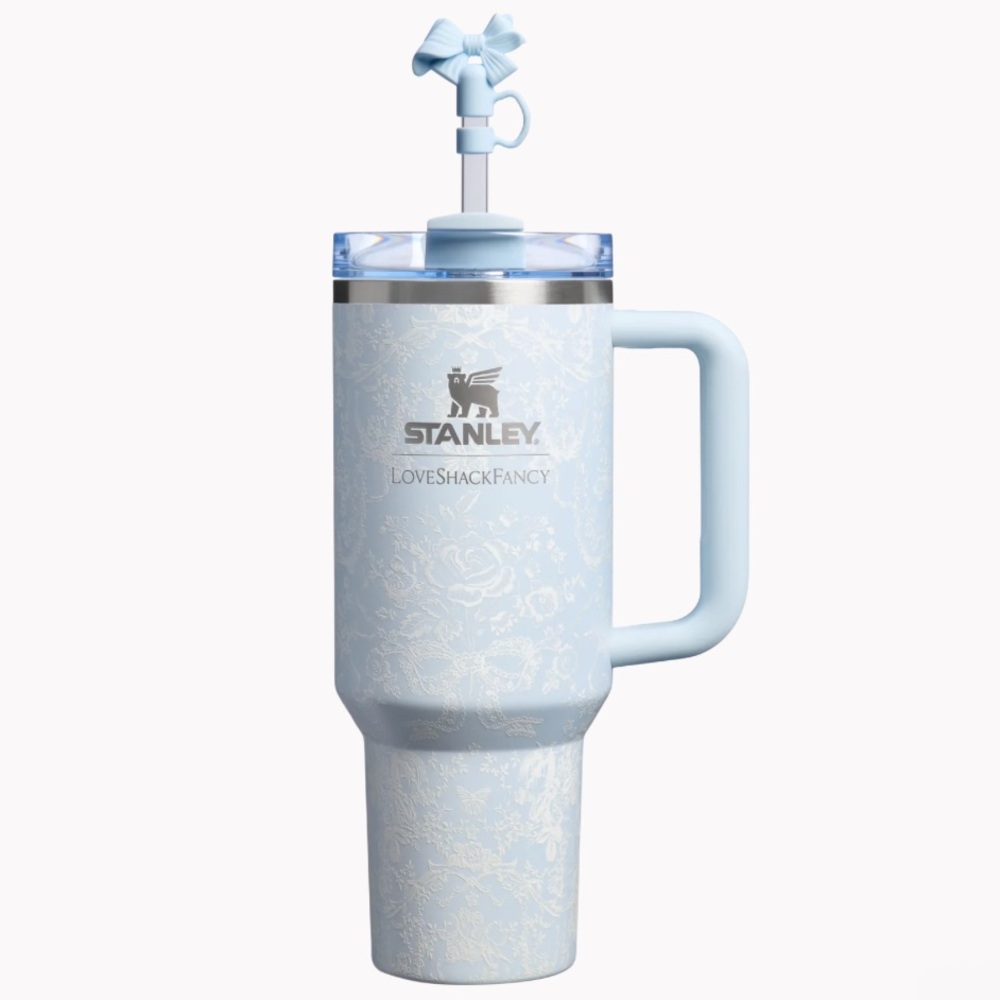 Stanley x LoveShackFancy Blue Tumbler 40 OZ alpine blue NIOB